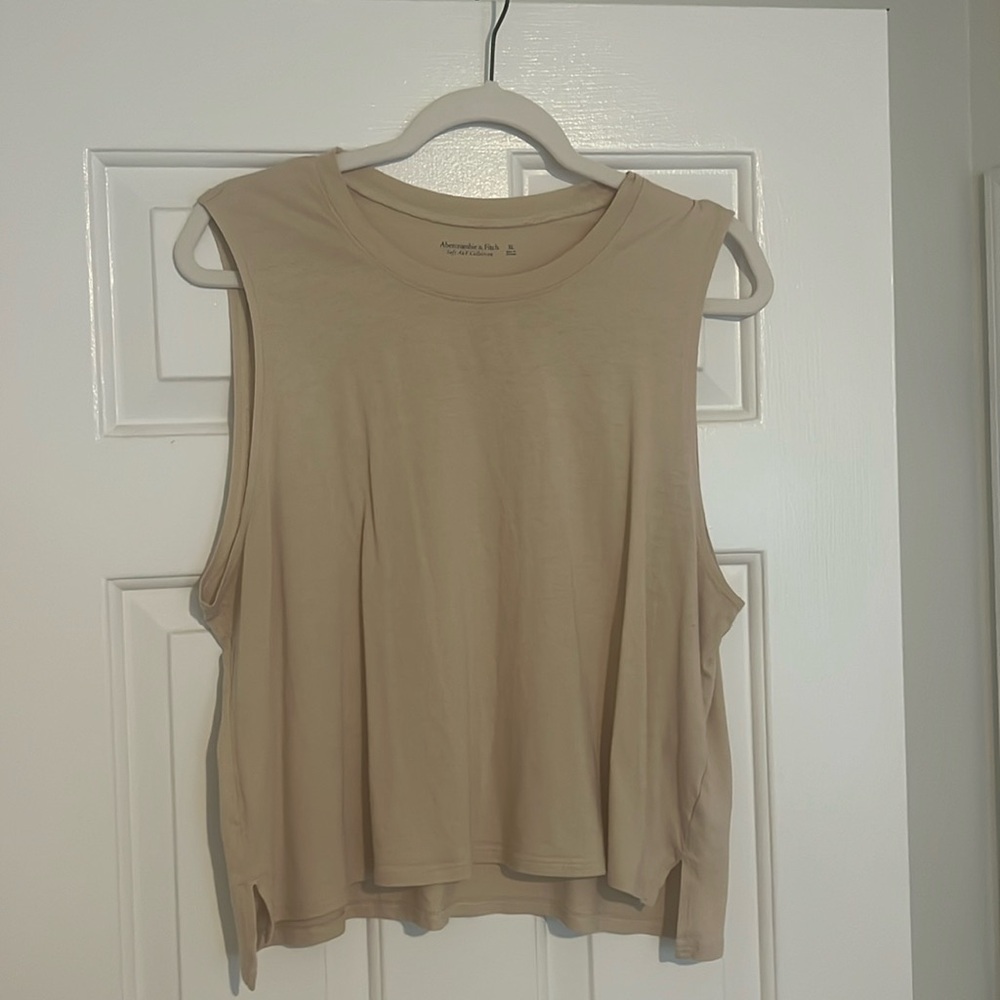 Abercrombie Soft A&F Collection Tank Top in Tan